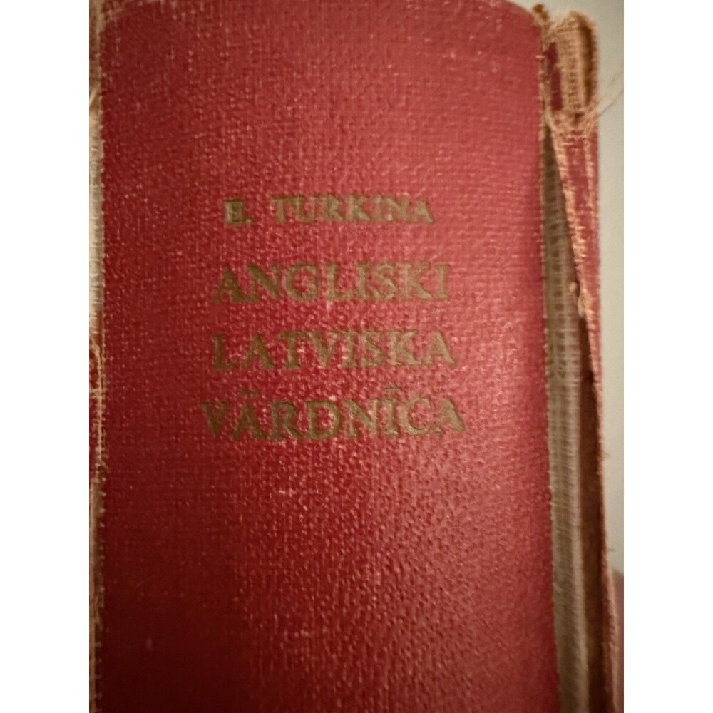 Angliski Latviska Vardnica by E. Turkina English to Latvian Dictionary Vintage